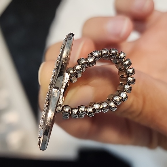 Zebra Heart Rhinestone Ring - Picture 4 of 4